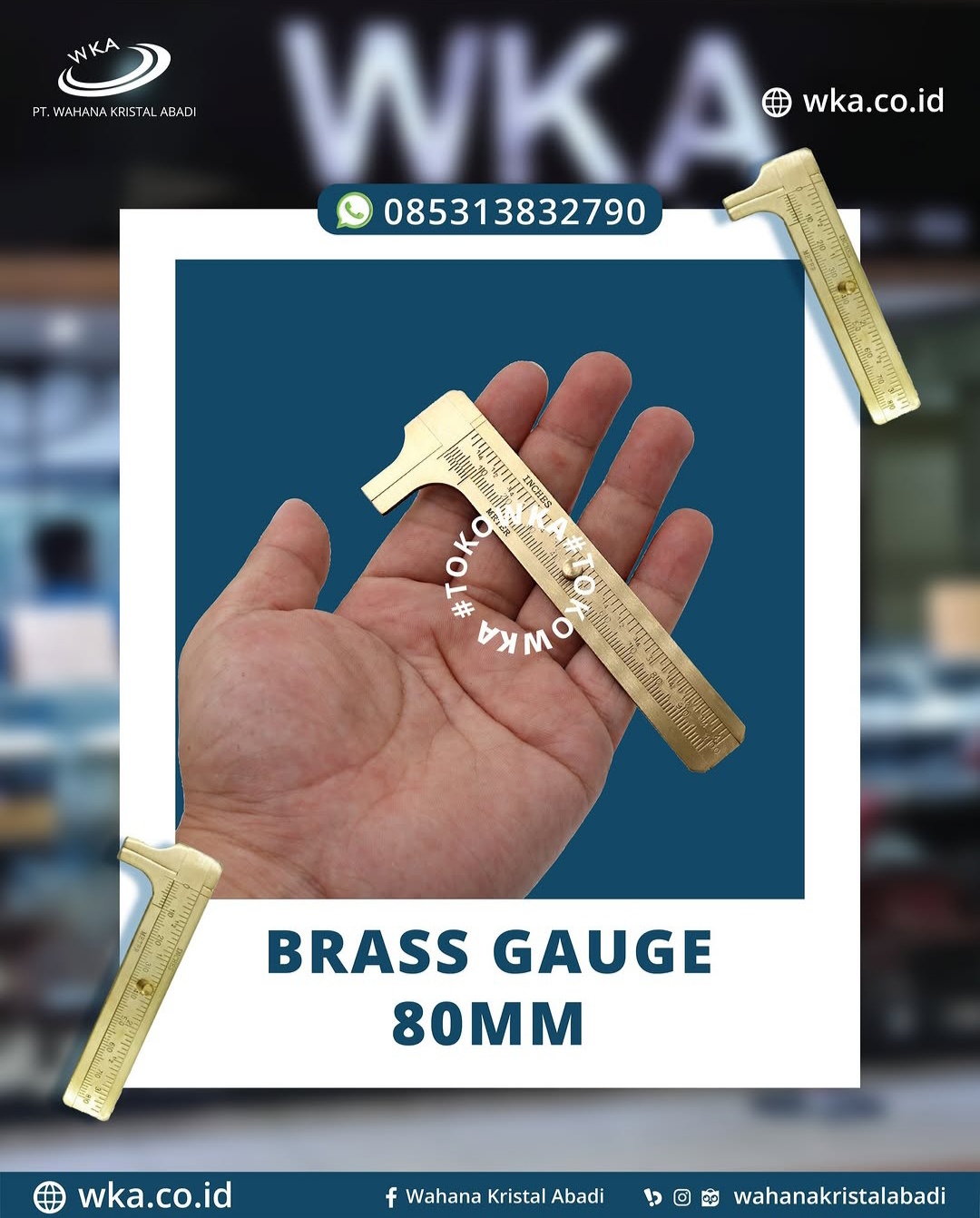 BRASS GAUGE 80MM (CALIPER)